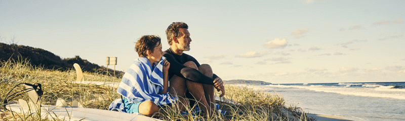 Shot of a father and son enjoying a day outdoors
