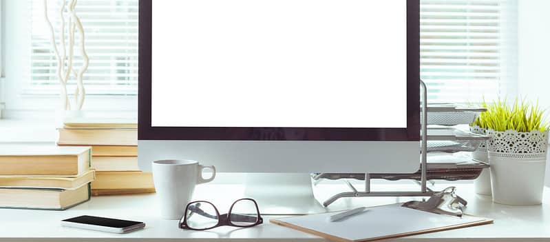 working table with computer desk, computer, chair, table, green, copy, white, lamp, pot, mouse, coffee, blank, flower, bright, cup, pen, portrait, mug, wall, lifestyle, desktop, room, books, design, plant, keyboard, smartphone, working, wooden, space, phone, office, environment, supply, glasses, headphones, frame