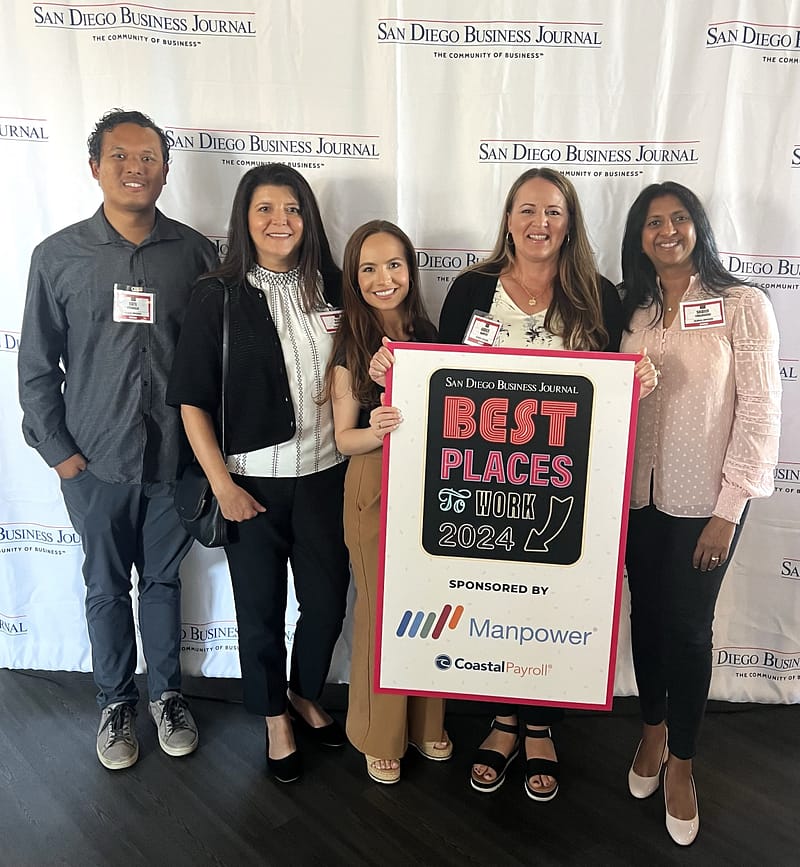 San Diego Business Journal Best Places to Work Award Ceremony, where Aldrich was named #14 in the large company category.