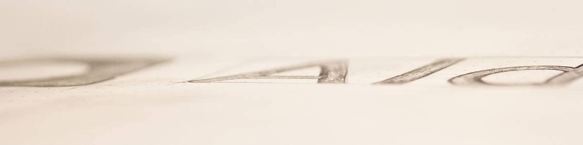 A sketch of the Aldrich logo during the designing phase.