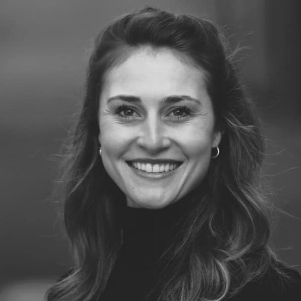 Lindsey Chandler's headshot in black and white.