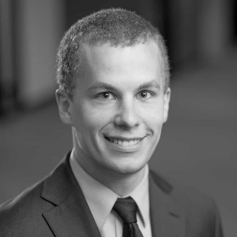 Chris Coons Headshot in black and white in office space (2017)