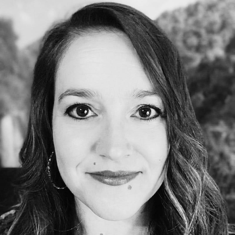 Leticia Lambourne, Aldrich Solutions, headshot in black and white.