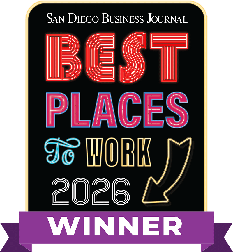 San Diego Business Journal 2026 Best Places to Work Winner logo.
