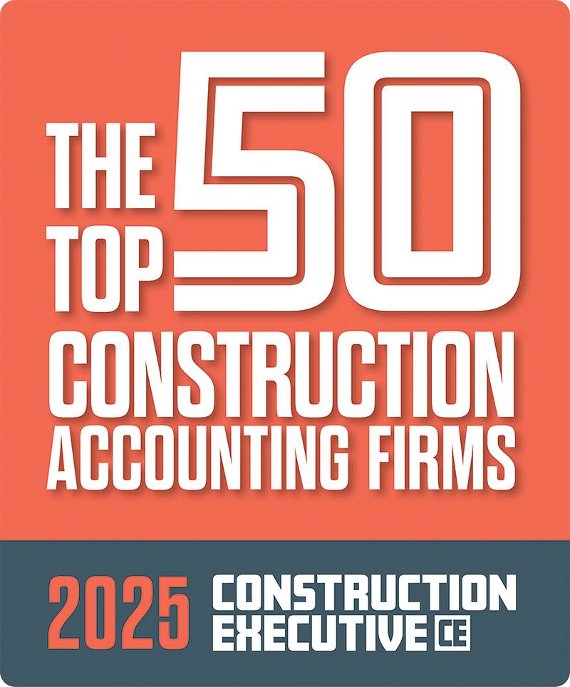 CE Top 50 Construction Accounting Firms Award Logo for 2025.